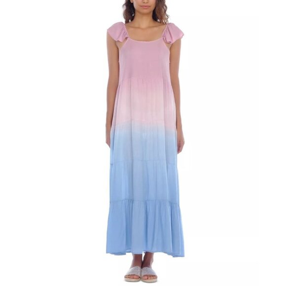 Raviya Womens Size XL Ombre Off the Shoulder Maxi Swimsuit Coverup Dress $54 102 - Picture 1 of 9